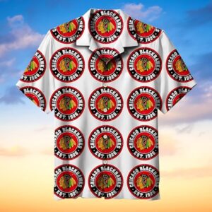 Chicago Blackhawks Heritage Emblem Hawaiian Shirt
