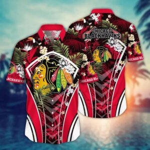 Chicago Blackhawks Tropical Fusion Hawaiian Shirt