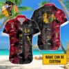 Chicago Blackhawks Tropical Noir Personalized Hawaiian Shirt