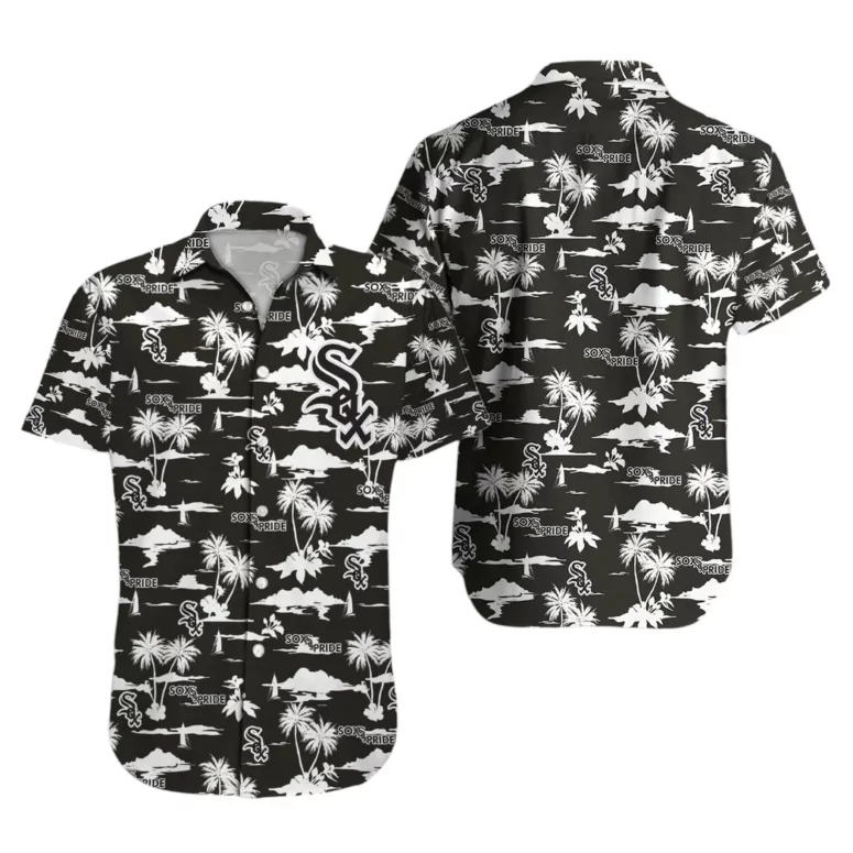 Chicago White Sox Team Logo Beachscape Hawaiian Shirt Chicago White Sox Team Logo Beachscape Hawaiian Shirt