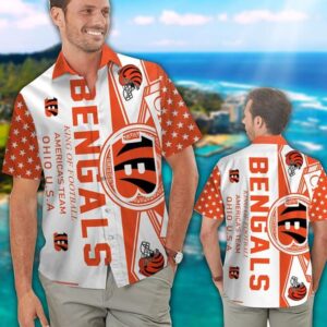 Cincinnati Bengals America's Team NFL Football Team Hawaiian Shirt