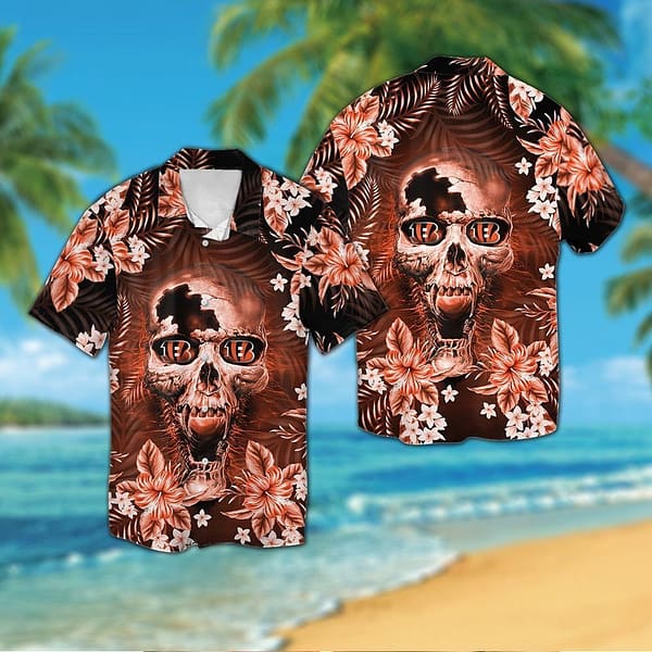 Cincinnati Bengals Calavera V2 NFL Football Team Hawaiian Shirt Cincinnati Bengals Calavera V2 NFL Football Team Hawaiian Shirt