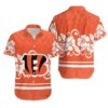 Cincinnati Bengals Classic Floral Stripe Hawaiian Shirt