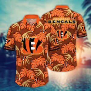 Cincinnati Bengals Leaves NFL Football Team Hawaiian Shirt