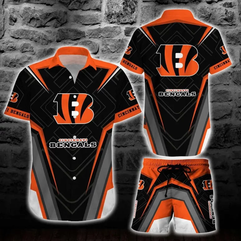 Cincinnati Bengals Midnight Armor Hawaiian Shirt Cincinnati Bengals Midnight Armor Hawaiian Shirt