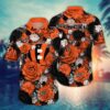 Cincinnati Bengals Rose Noir Hawaiian Shirt