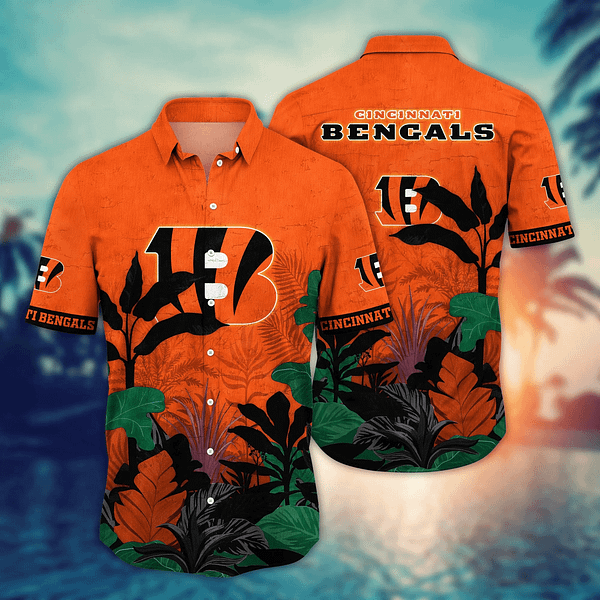Cincinnati Bengals Summer Plants NFL Football Team Hawaiian Shirt Cincinnati Bengals Summer Plants NFL Football Team Hawaiian Shirt