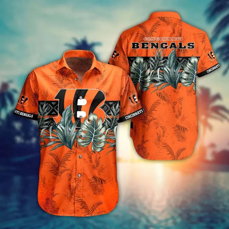 Cincinnati Bengals Tropical Jungle Hawaiian Shirt Cincinnati Bengals Tropical Jungle Hawaiian Shirt