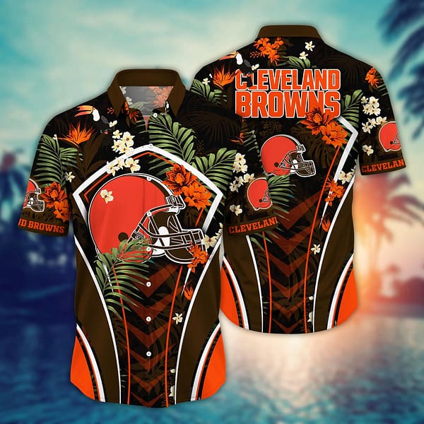 Cleveland Browns Greenery NFL Football Team Hawaiian Shirt Cleveland Browns Greenery NFL Football Team Hawaiian Shirt