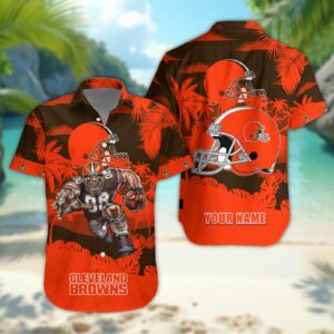 Cleveland Browns Personalized Hawaiian Shirt ??Custom Name