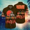 Cleveland Browns Pineapple and Ukulele NFL Football Team Hawaiian Shirt