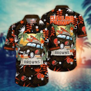 Cleveland Browns Road Trip NFL Football Team Hawaiian Shirt