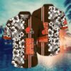 Cleveland Browns White Flowers NFL Football Team Hawaiian Shirt
