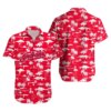 Cleveland Guardians Red Sketch Hawaiian Shirt