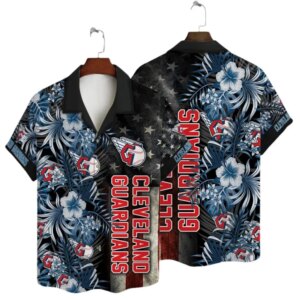Cleveland Guardians Stars and Stripes Hawaiian Shirt
