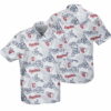 Cleveland Guardians White Hibiscus Hawaiian Shirt