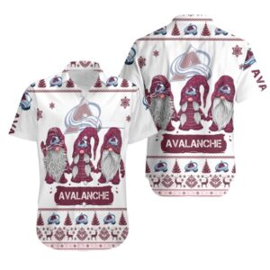 Colorado Avalanche Festive Gnome Hawaiian Shirt