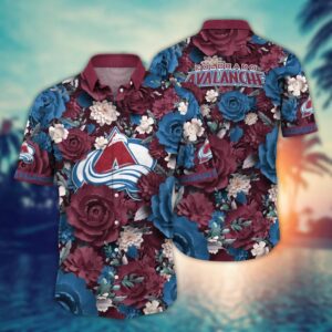Colorado Avalanche Garden Bloom Hawaiian Shirt