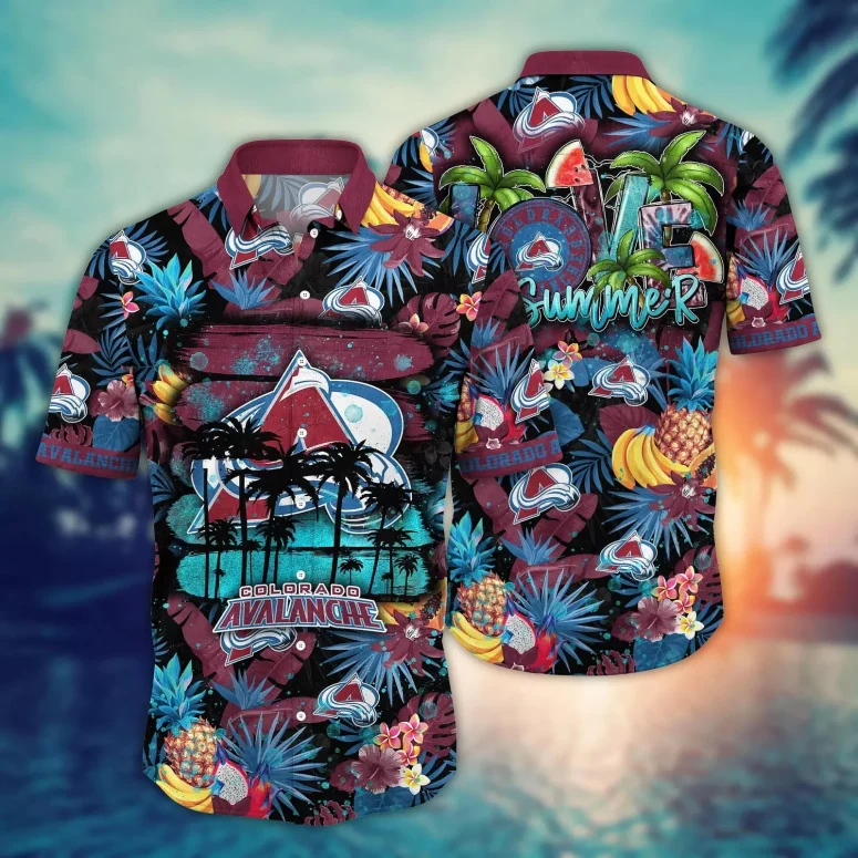 Colorado Avalanche Tropical Summer Hawaiian Shirt Colorado Avalanche Tropical Summer Hawaiian Shirt