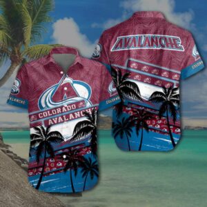 Colorado Avalanche Tropical Wave Hawaiian Shirt