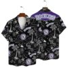 Colorado Rockies Black Tropics Hawaiian Shirt