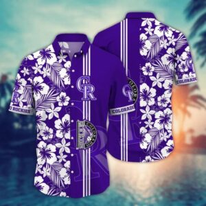 Colorado Rockies Classic Hibiscus Hawaiian Shirt
