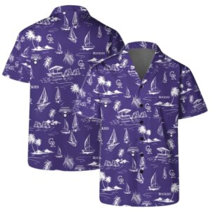 Colorado Rockies Coastal Sail Hawaiian Shirt