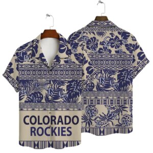 Colorado Rockies Tribal Tropics Hawaiian Shirt