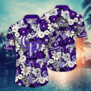 Colorado Rockies Vibrant Bloom Hawaiian Shirt