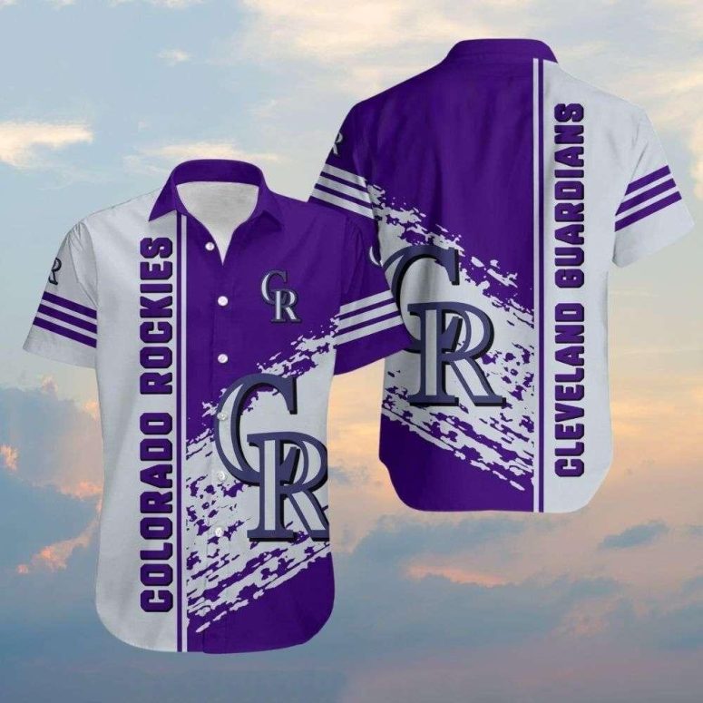 Colorado Rockies and Cleveland Guardians Dual-Tone Hawaiian Shirt Colorado Rockies and Cleveland Guardians Dual-Tone Hawaiian Shirt