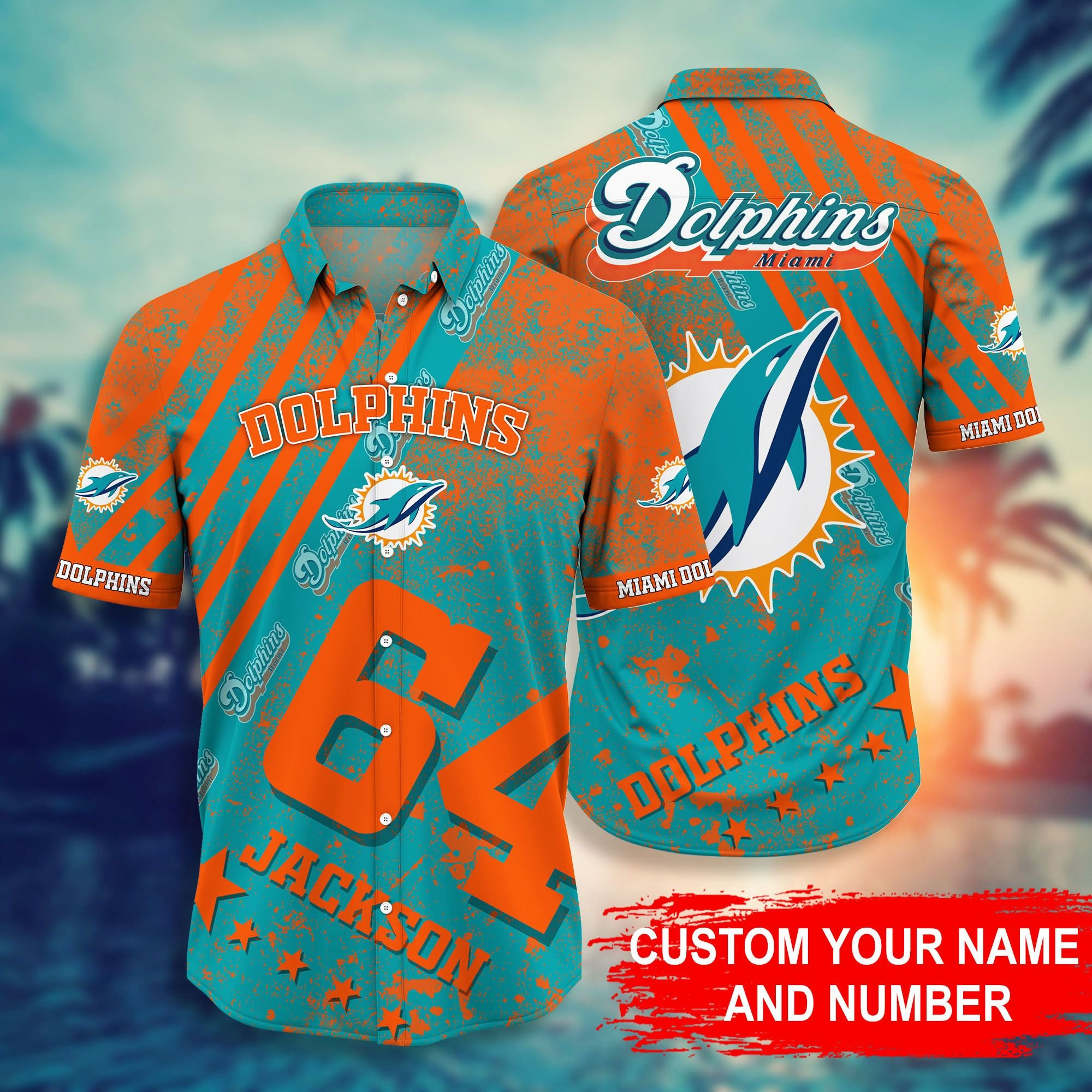Custom Miami Dolphins NFL Style Hot Trending Hawaiian Shirt Custom Miami Dolphins NFL Style Hot Trending Hawaiian Shirt