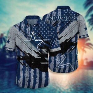 Dallas Cowboys America Flag NFL Football Team Hawaiian Shirt