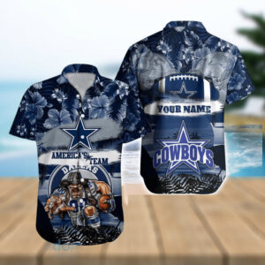 Dallas Cowboys America's Team Custom Name NFL Football Team Hawaiian Shirt
