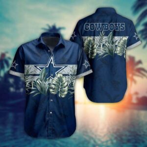 Dallas Cowboys Big Leaves NFL Football Team Hawaiian Shirt