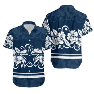 Dallas Cowboys Big Logo NFL Football Team Hawaiian Shirt