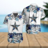 Dallas Cowboys Blue Flower NFL Football Team Hawaiian Shirt