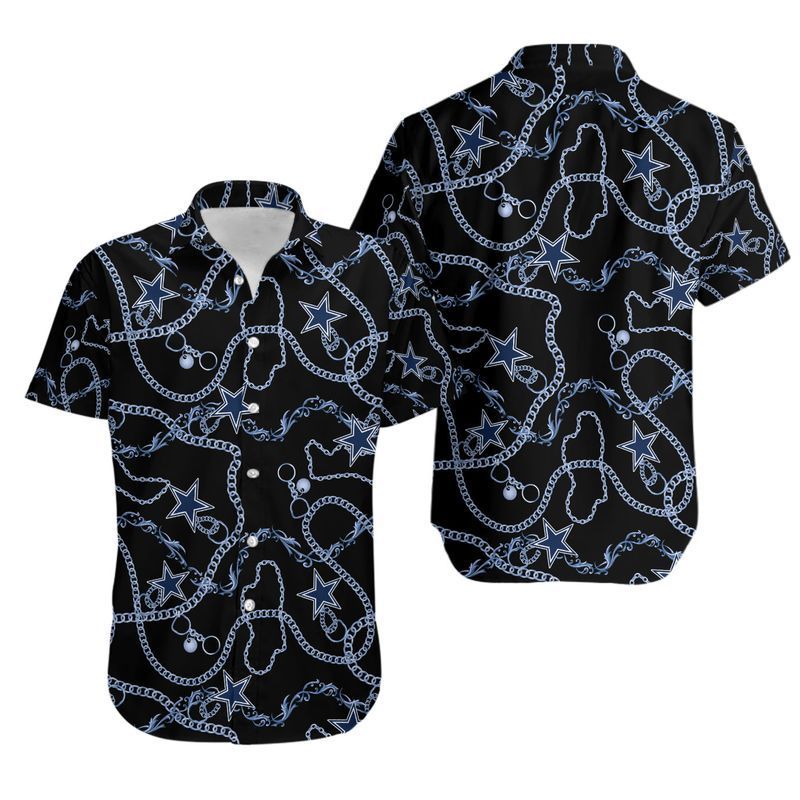 Dallas Cowboys Chains NFL Football Team Hawaiian Shirt Dallas Cowboys Chains NFL Football Team Hawaiian Shirt