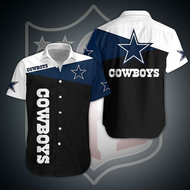 Dallas Cowboys Color Blocks NFL Football Team Hawaiian Shirt Dallas Cowboys Color Blocks NFL Football Team Hawaiian Shirt