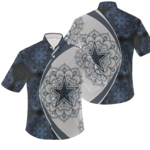 Dallas Cowboys Flower Pattern NFL Football Team Hawaiian Shirt