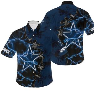 Dallas Cowboys Lightning NFL Football Team Hawaiian Shirt