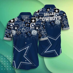 Dallas Cowboys Logos NFL Football Team Hawaiian Shirt