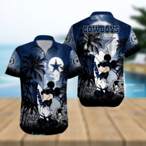Dallas Cowboys Mickey Mouse V2 NFL Football Team Hawaiian Shirt