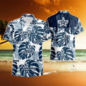 Dallas Cowboys Palm Tree Leaves NFL Football Team Hawaiian Shirt