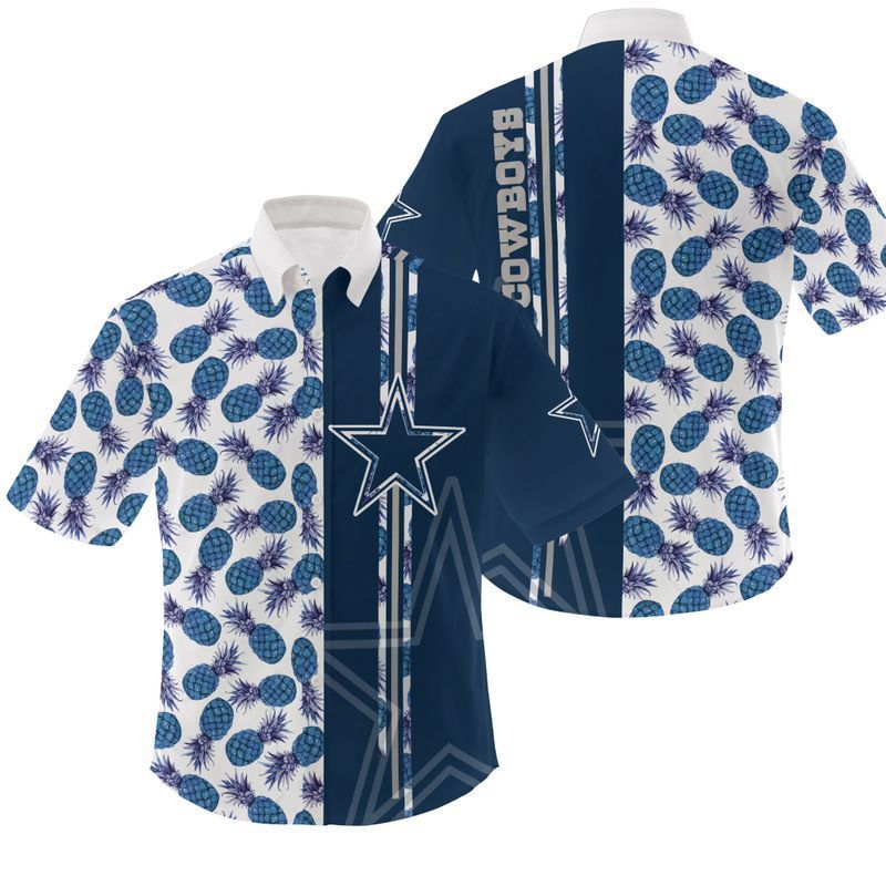 Dallas Cowboys Pineapple NFL Football Team Hawaiian Shirt Dallas Cowboys Pineapple NFL Football Team Hawaiian Shirt