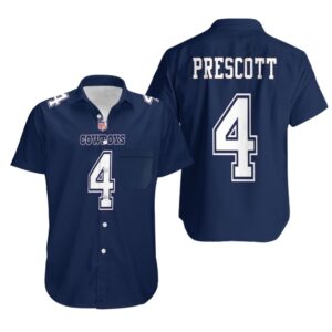 Dallas Cowboys Prescott 4 NFL Football Team Hawaiian Shirt