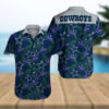 Dallas Cowboys Purple Flower NFL Football Team Hawaiian Shirt