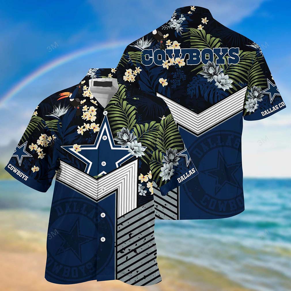 Dallas Cowboys Rainforest NFL Football Team Hawaiian Shirt Dallas Cowboys Rainforest NFL Football Team Hawaiian Shirt
