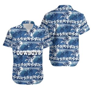 Dallas Cowboys Sea Waves NFL Football Team Hawaiian Shirt