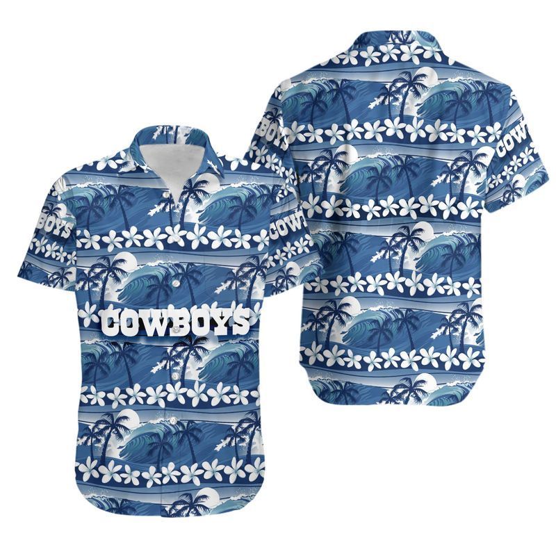 Dallas Cowboys Sea Waves NFL Football Team Hawaiian Shirt Dallas Cowboys Sea Waves NFL Football Team Hawaiian Shirt