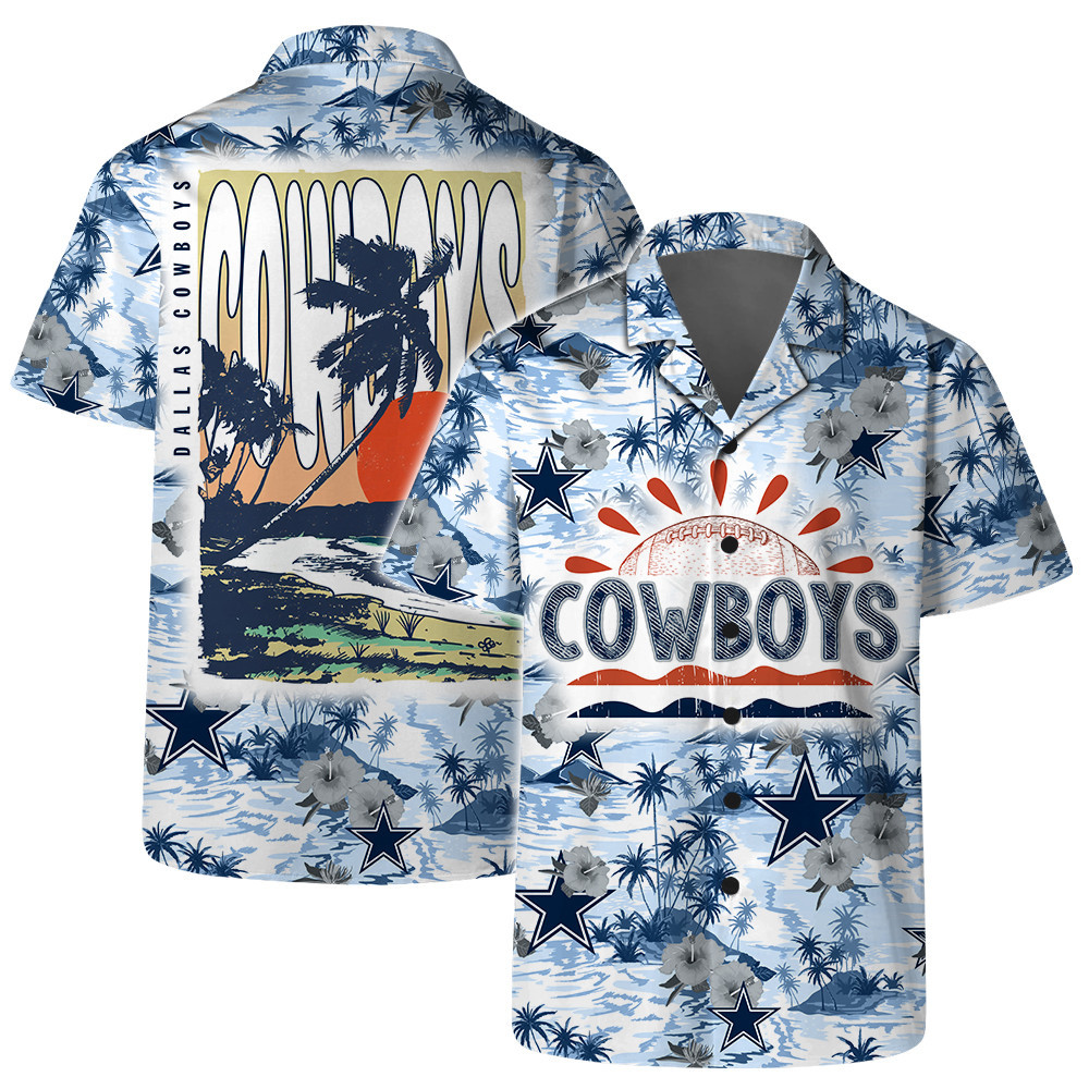 Dallas Cowboys Tropical V2 NFL Football Team Hawaiian Shirt Dallas Cowboys Tropical V2 NFL Football Team Hawaiian Shirt